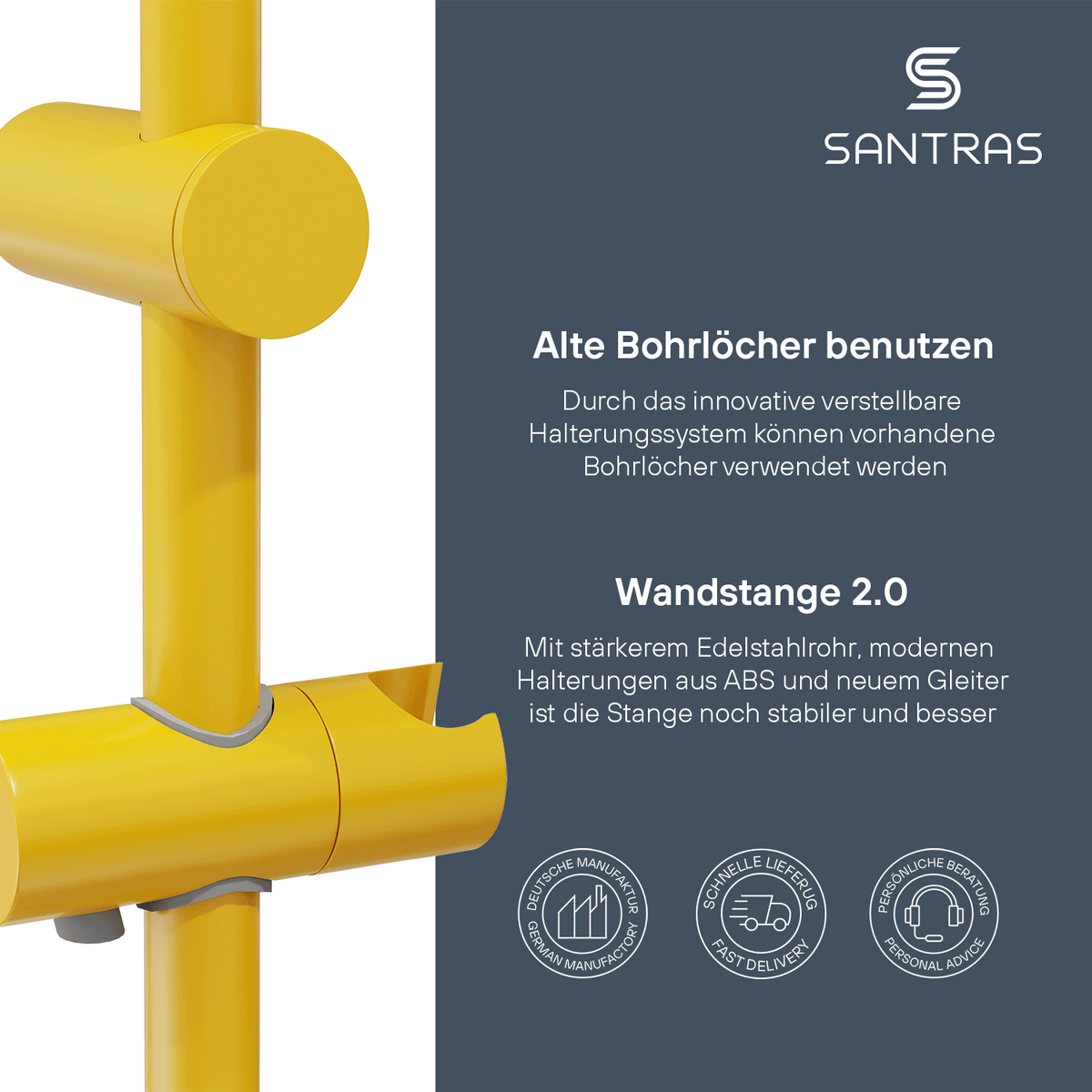 SANTRAS® Wandstange in Gelb
