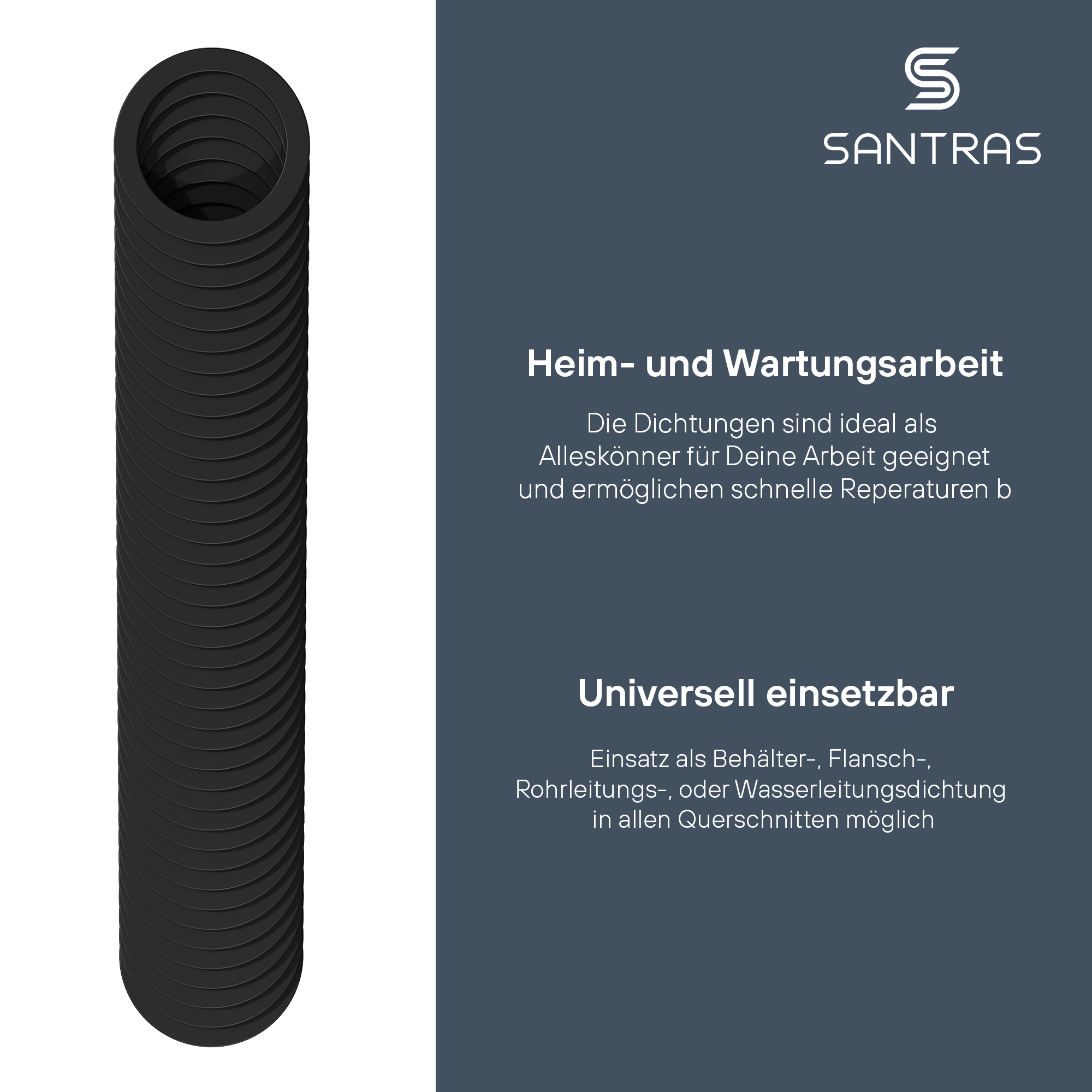 SANTRAS® Flachdichtungen aus Gummi - Kleinpackung
