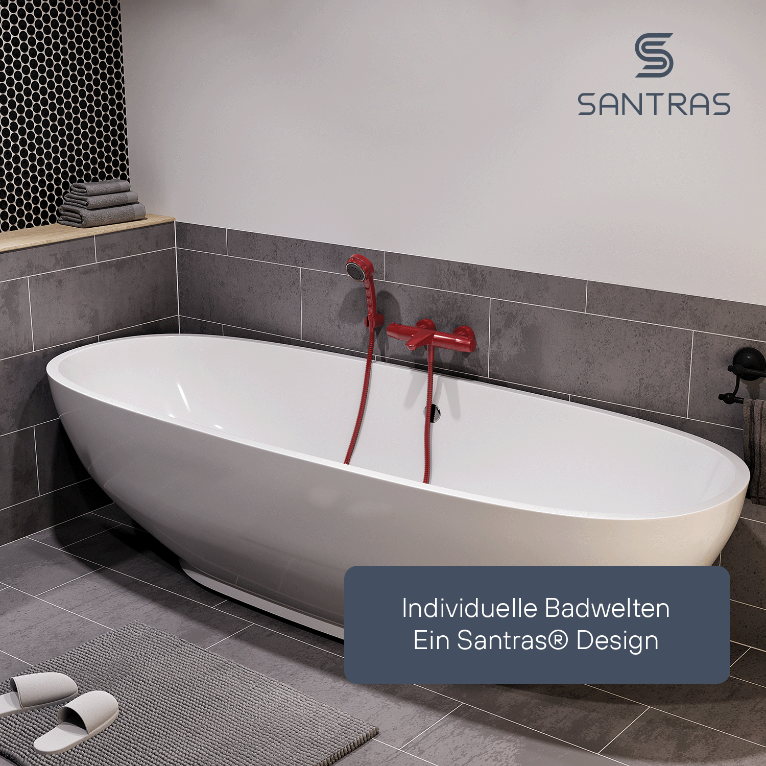 SANTRAS® Wandhalterung in Rot
