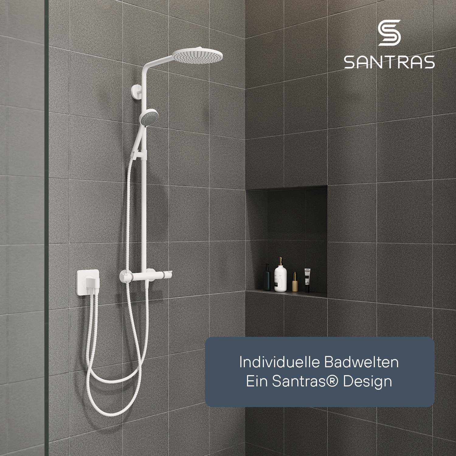 SANTRAS® Metallschlauch in Weiß-Matt