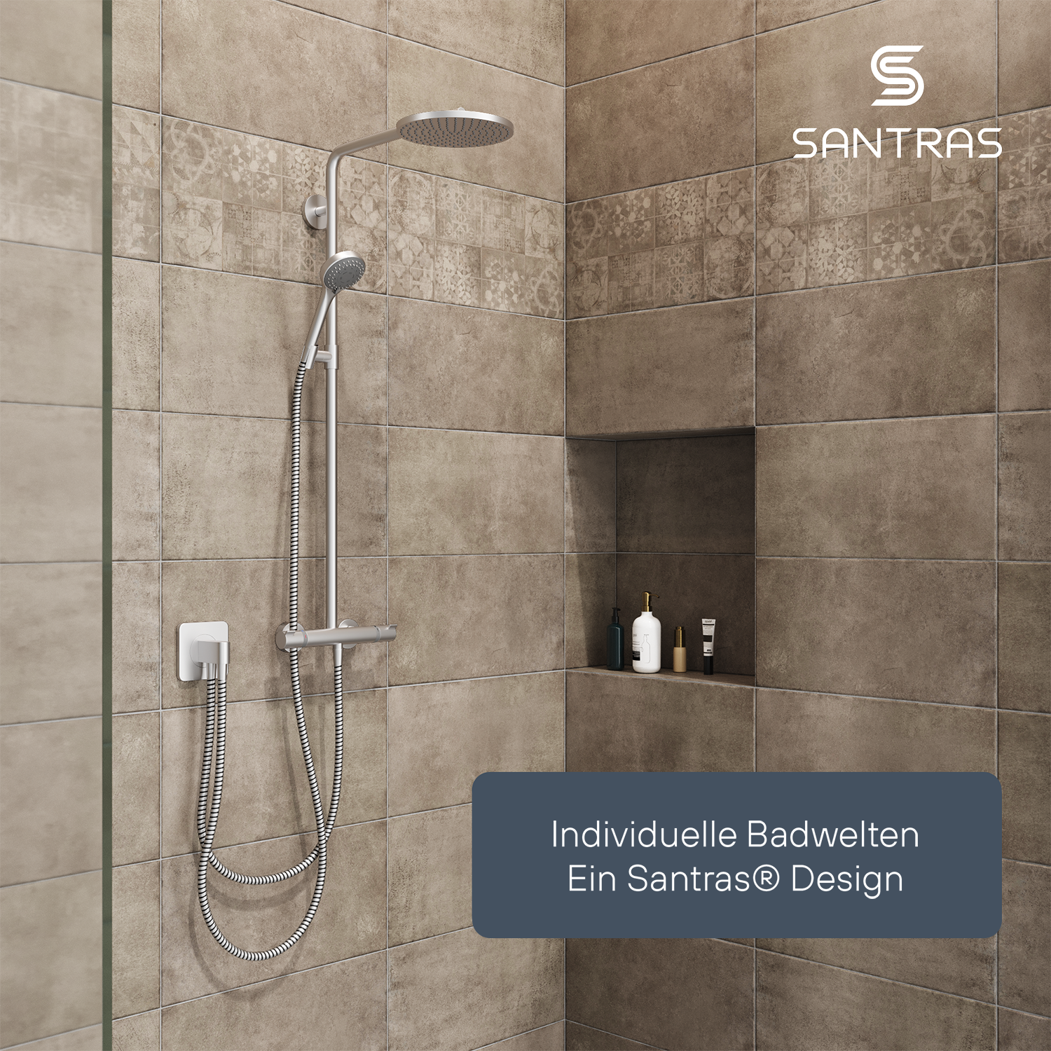 SANTRAS® Handbrause Sina in Chrom-Matt
