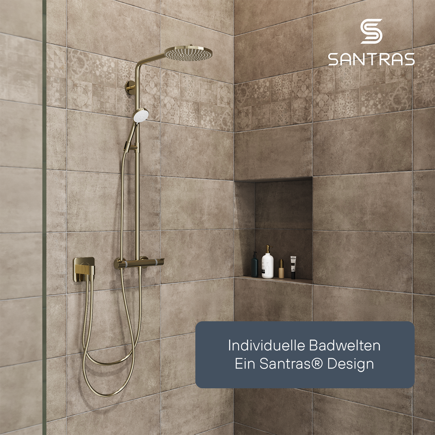 SANTRAS® Handbrause Sina in Edelmessing