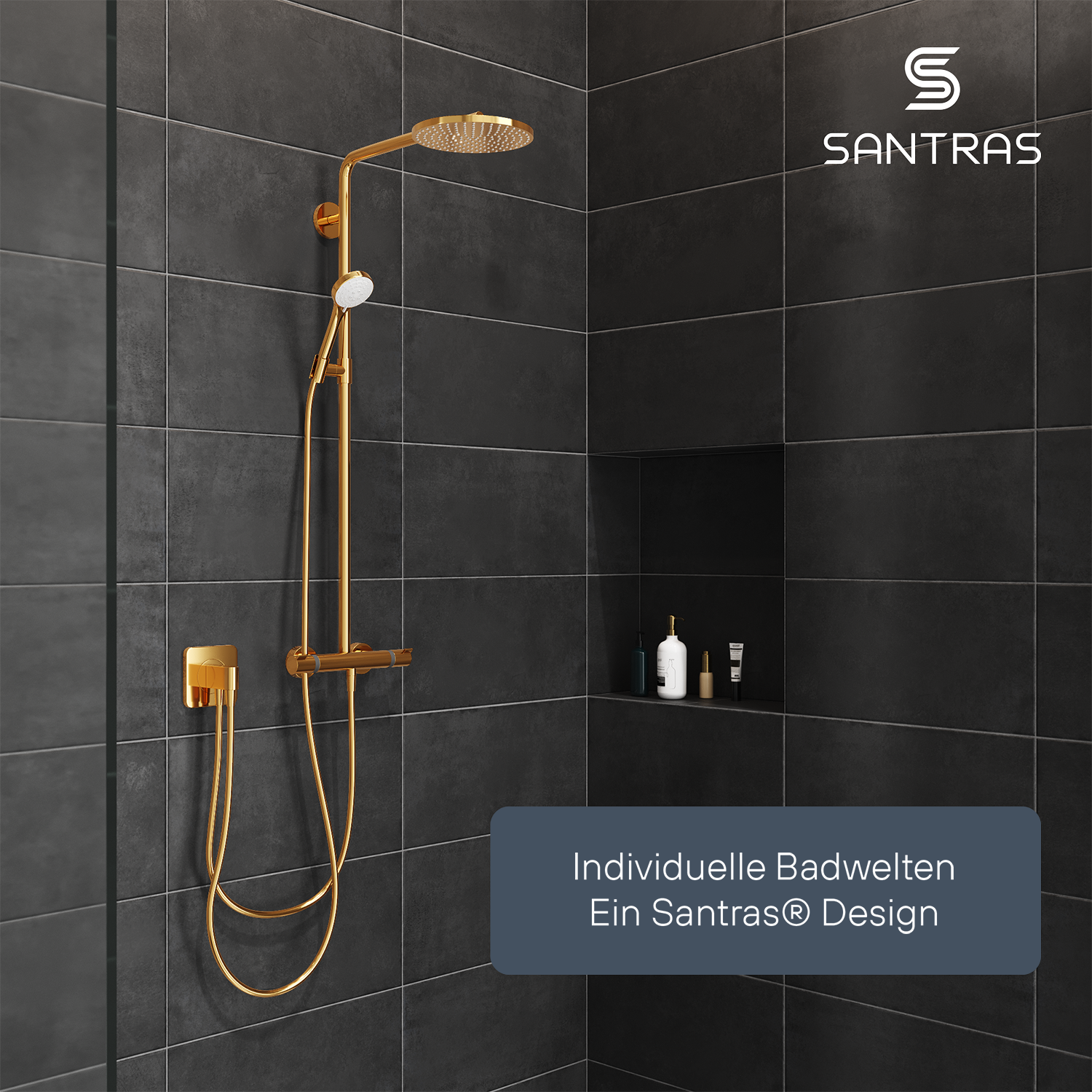 SANTRAS® Handbrause Sina in Gold