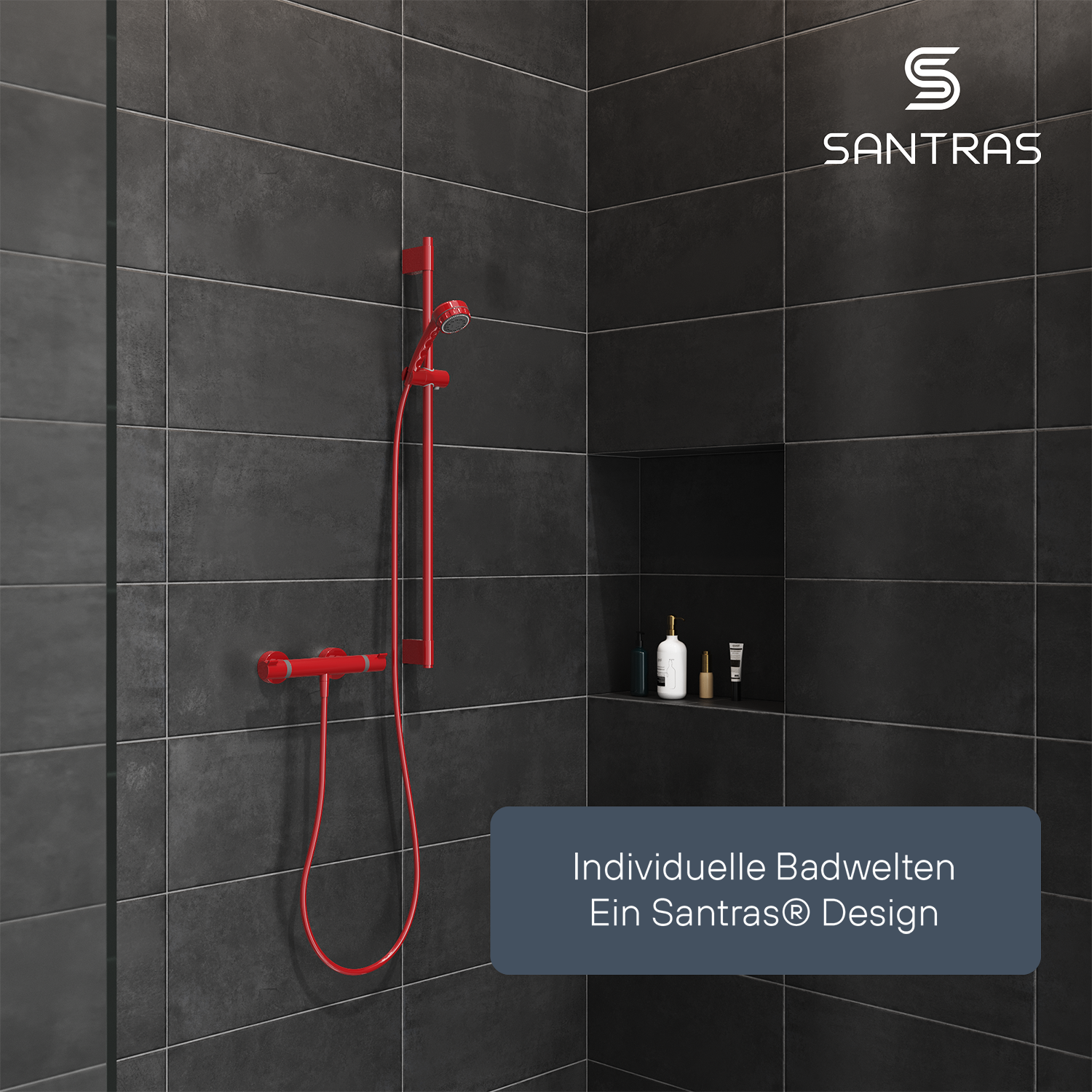 SANTRAS® Wandstange in Rot