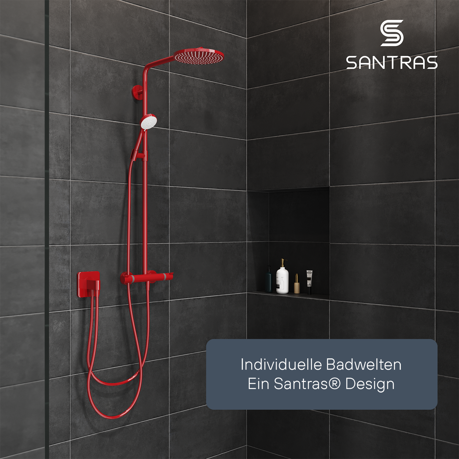 SANTRAS® Handbrause Sina in Rot