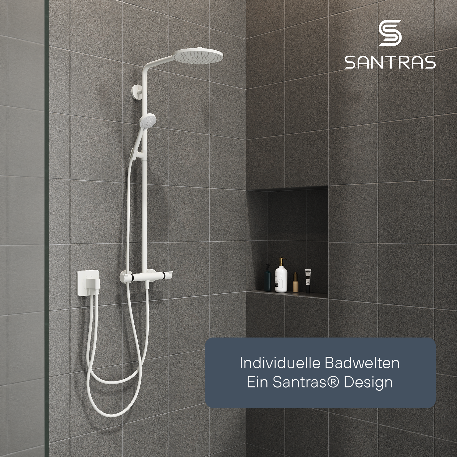 SANTRAS® Handbrause Sina in Weiß-Matt