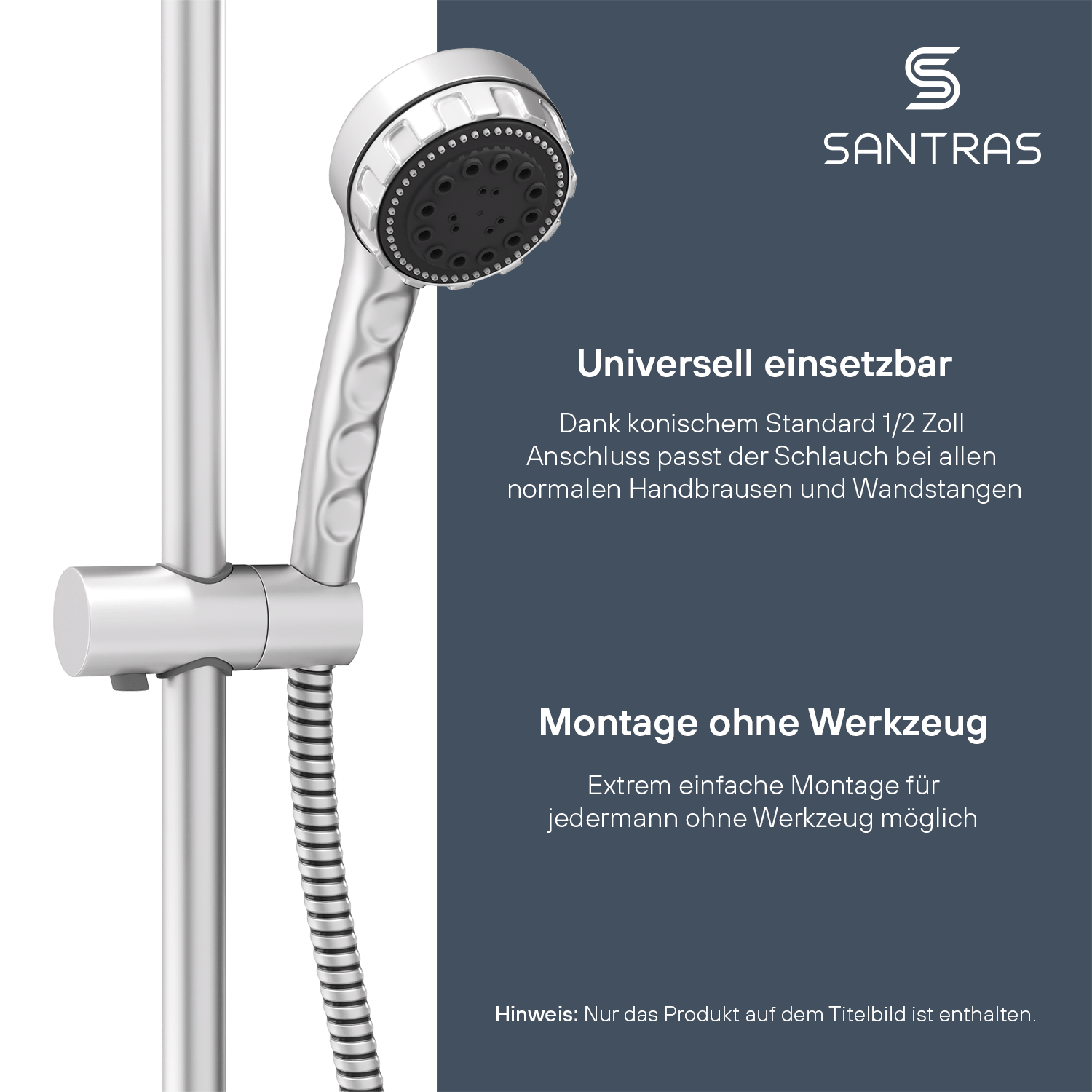 SANTRAS® Kunststoffschlauch in Chrom-Matt