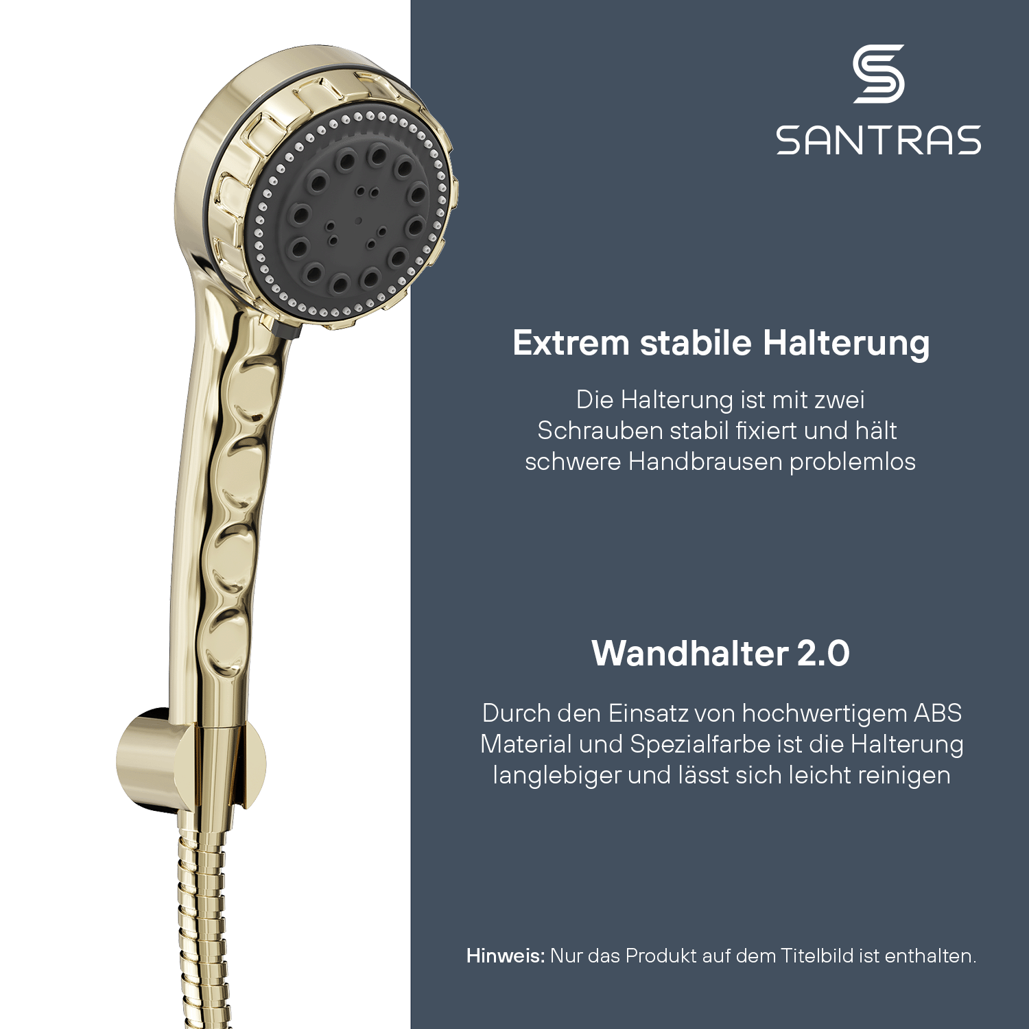 SANTRAS® Wandhalterung in Edelmessing