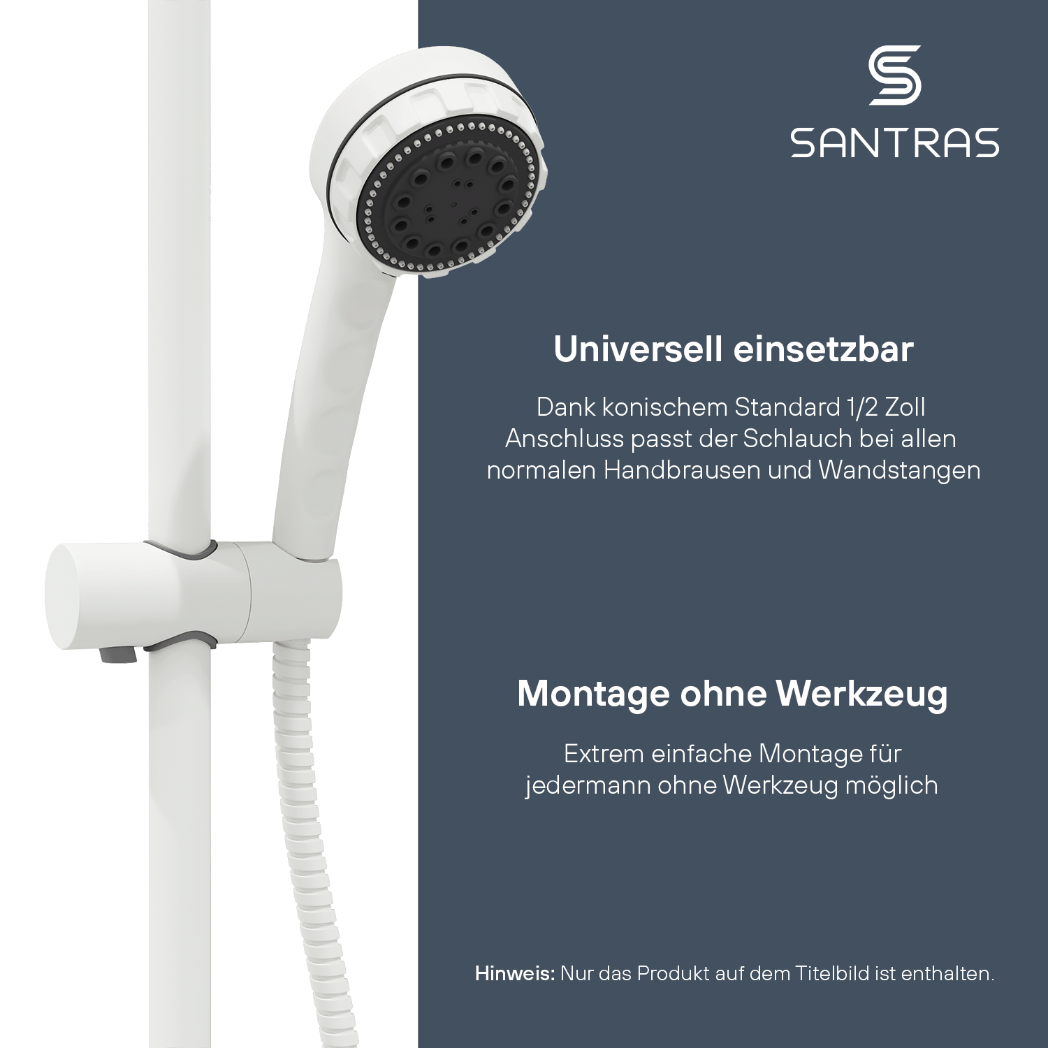 SANTRAS® Metallschlauch in Weiß-Matt