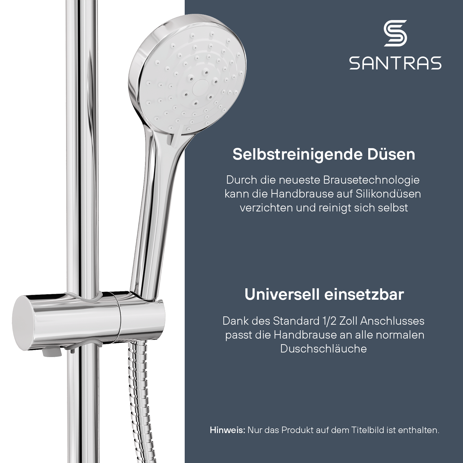 SANTRAS® Handbrause Sina in Chrom