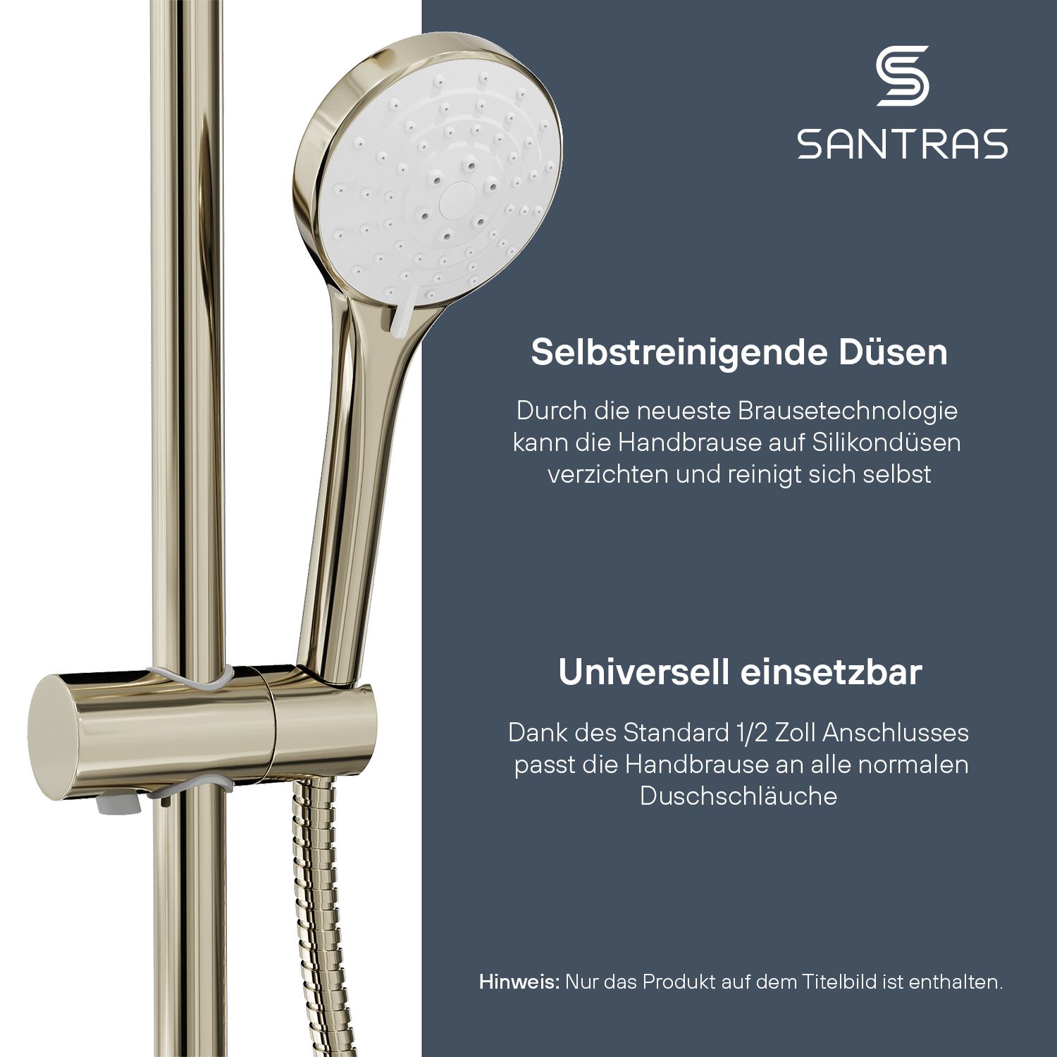 SANTRAS® Handbrause Sina in Edelmessing