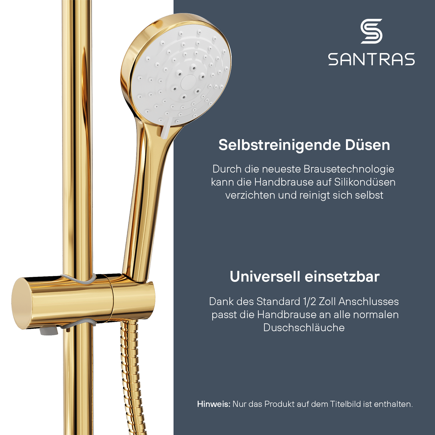 SANTRAS® Handbrause Sina in Gold