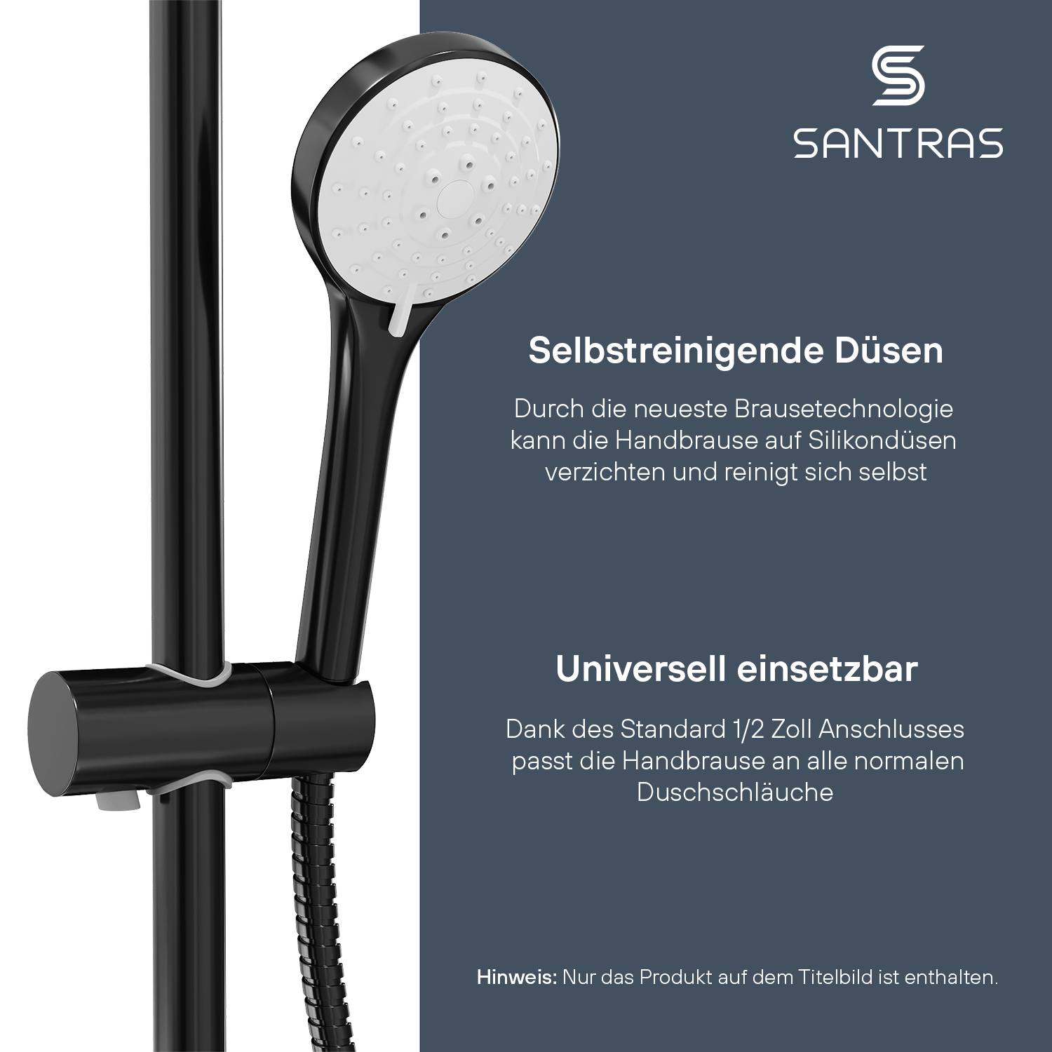 SANTRAS® Handbrause Sina in Schwarz
