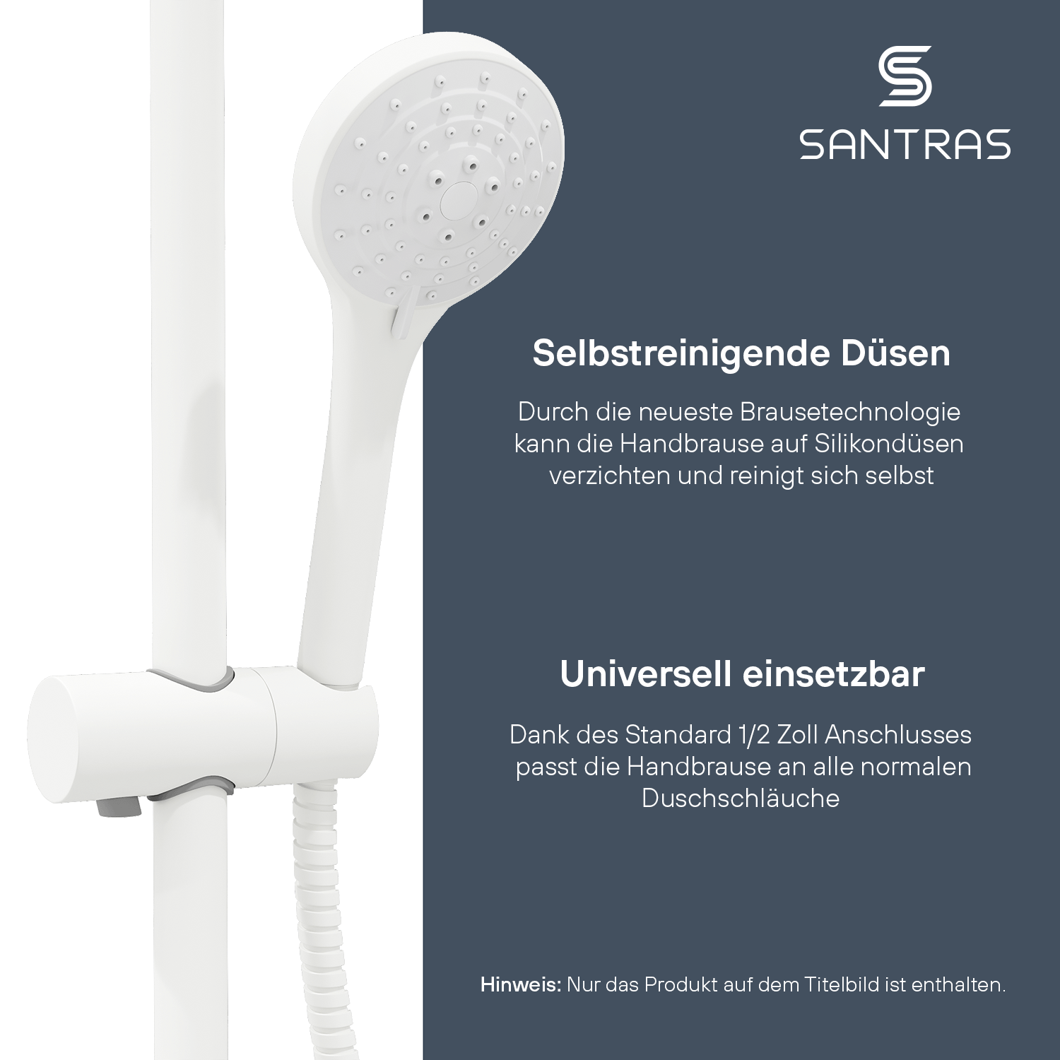 SANTRAS® Handbrause Sina in Weiß-Matt