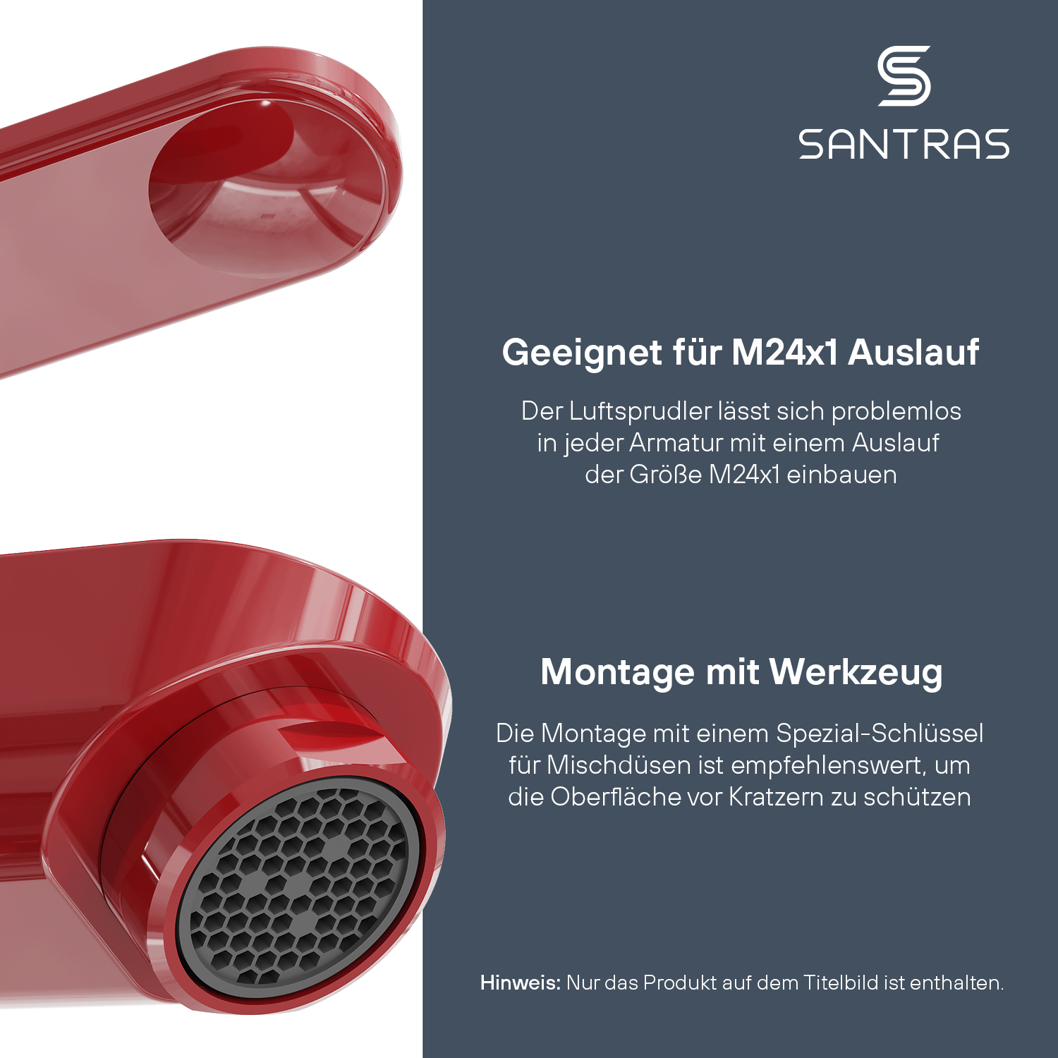 SANTRAS® Luftsprudler M24 in Rot
