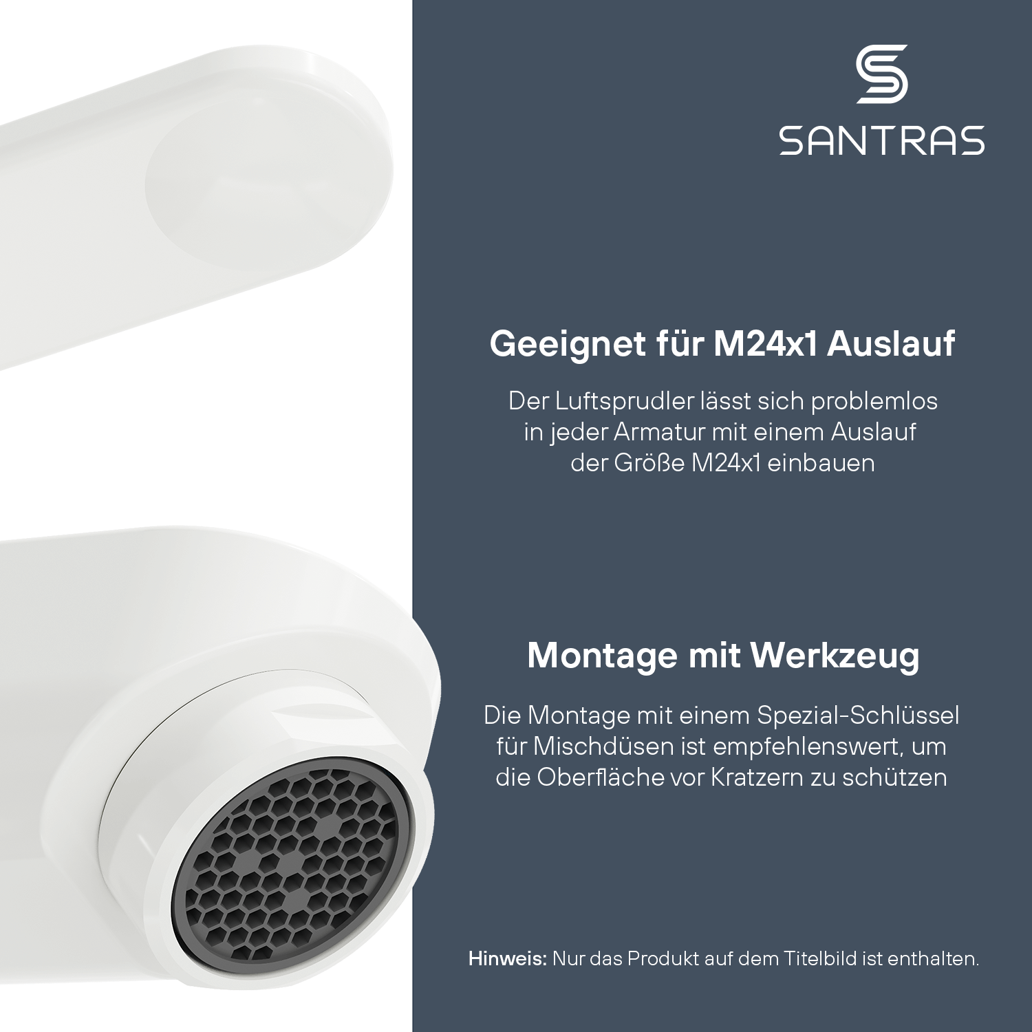 SANTRAS® Luftsprudler M24 in Weiß