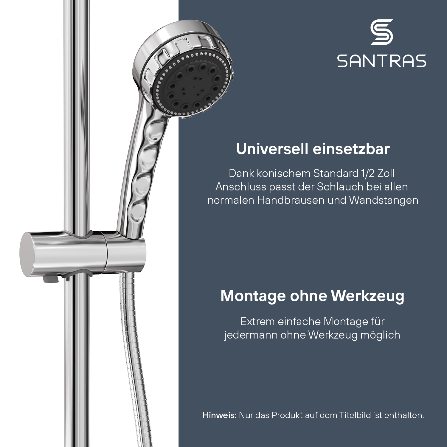 SANTRAS® Kunststoffschlauch in Chrom