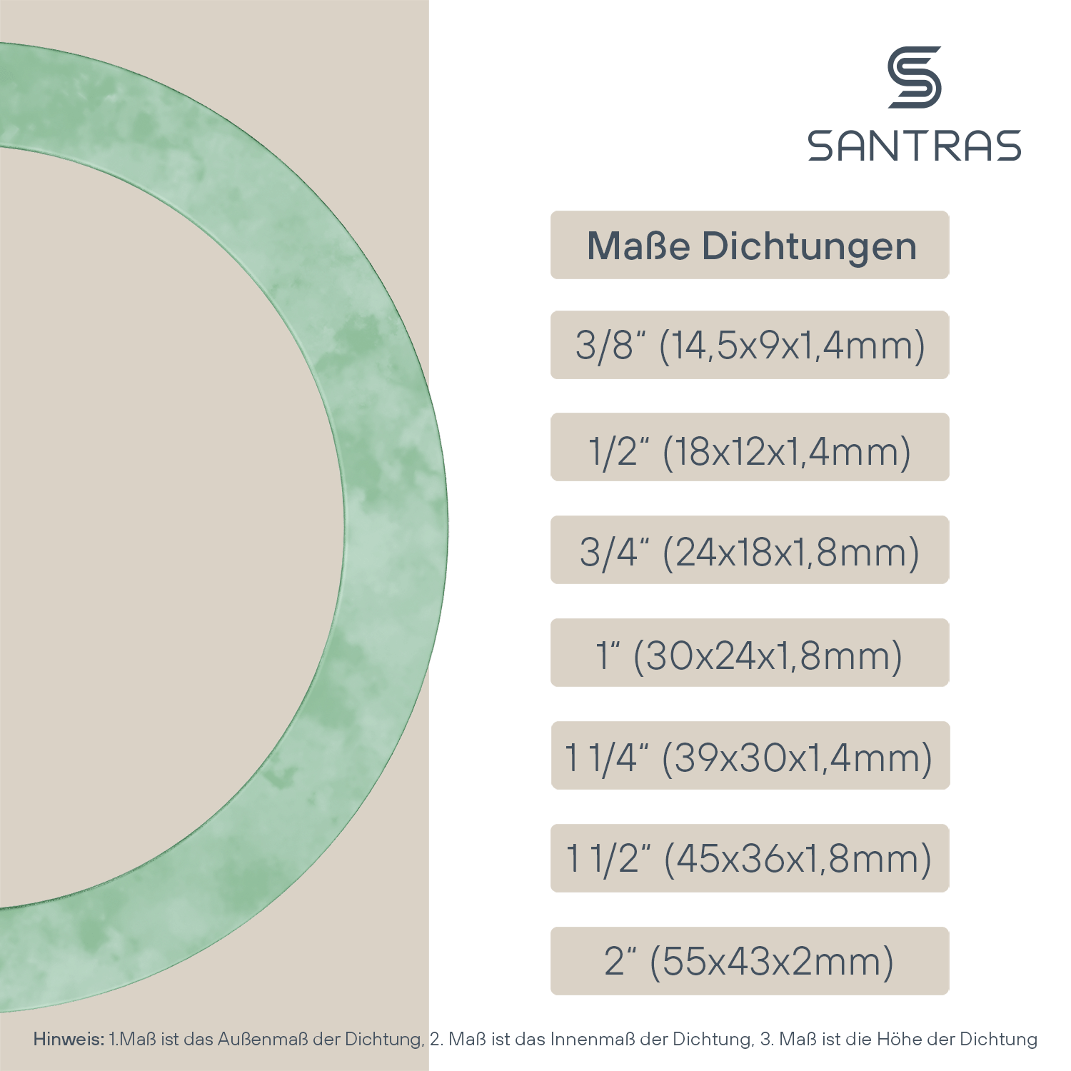 SANTRAS® Tesnit-BA-50 Flachdichtungen - Kleinpackung