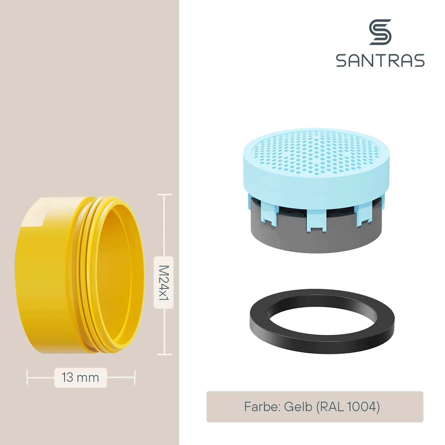 SANTRAS® Luftsprudler M24 in Gelb