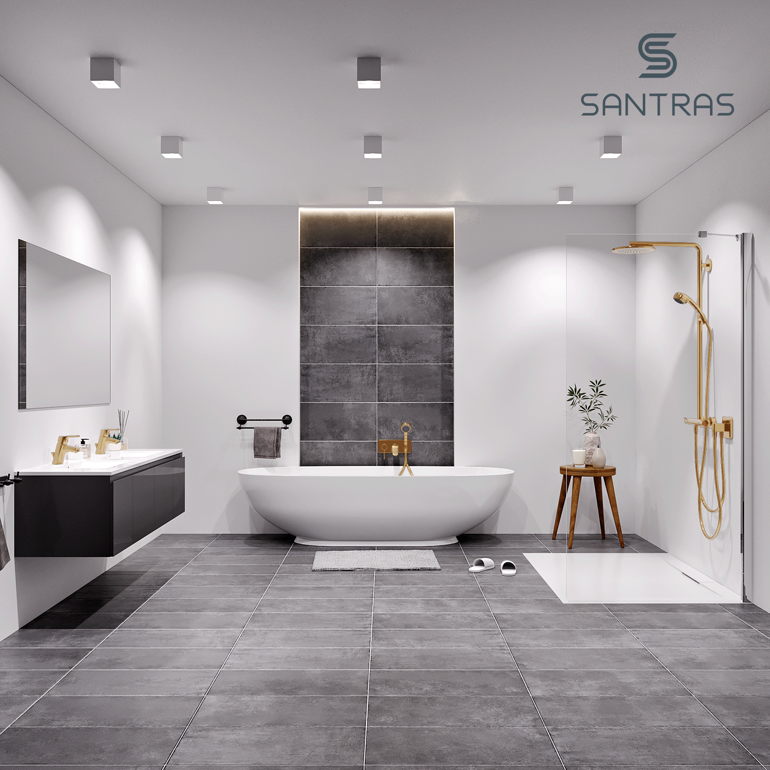 SANTRAS® Handbrause Sina in Gold