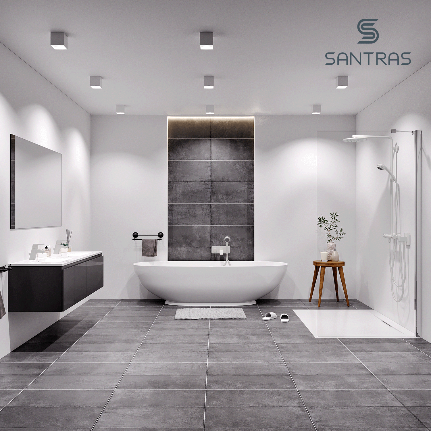 SANTRAS® Exzenter-Ablaufgarnitur in Weiß