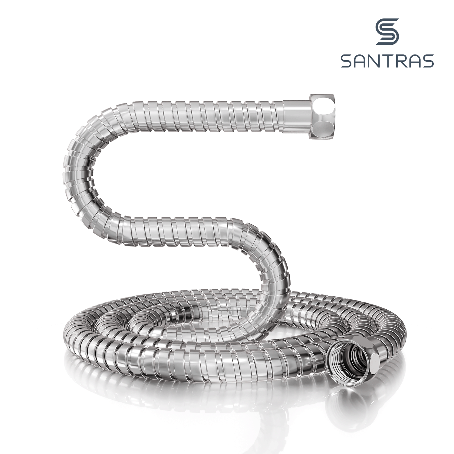 SANTRAS® Metallschlauch Mutter x Mutter in Chrom