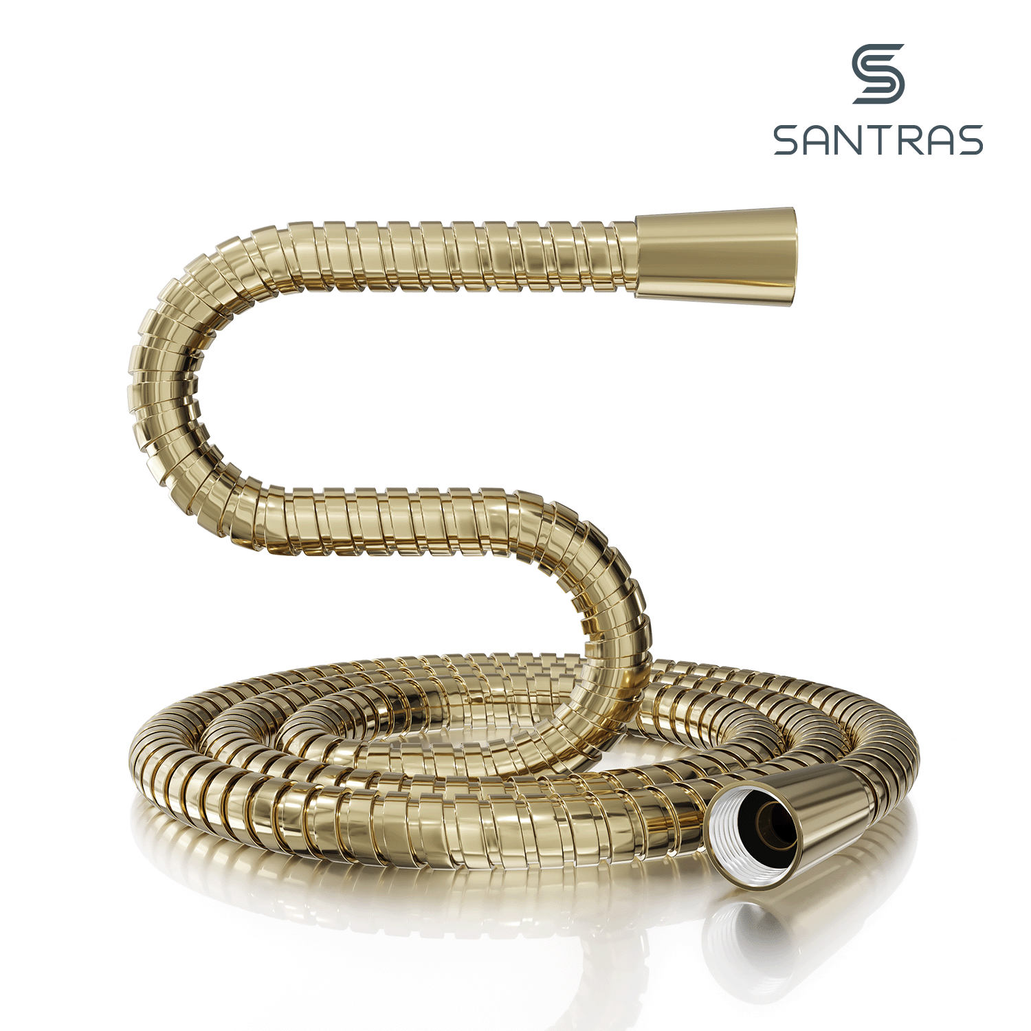 SANTRAS® Metallschlauch in Edelmessing