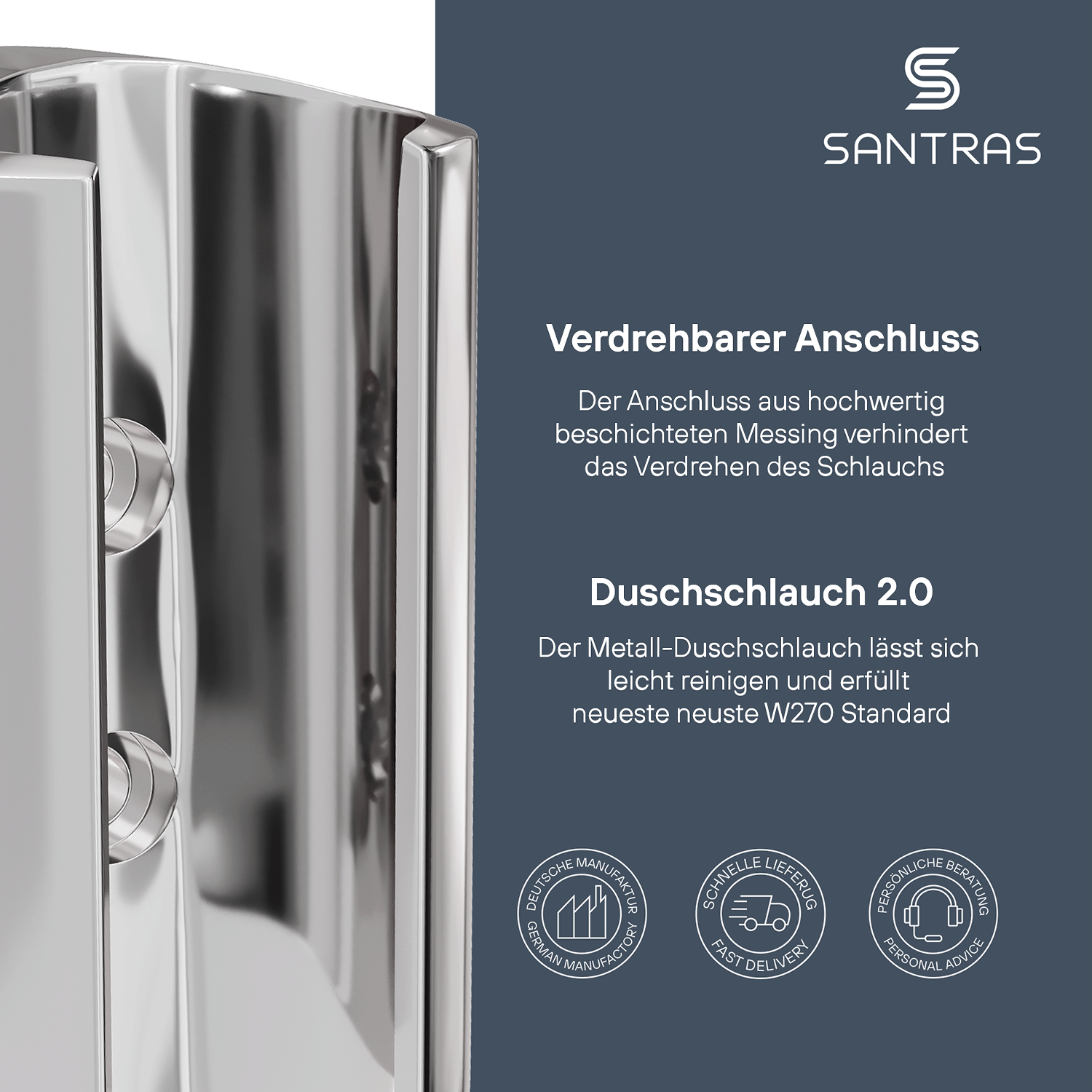SANTRAS® Wandhalterung in Chrom