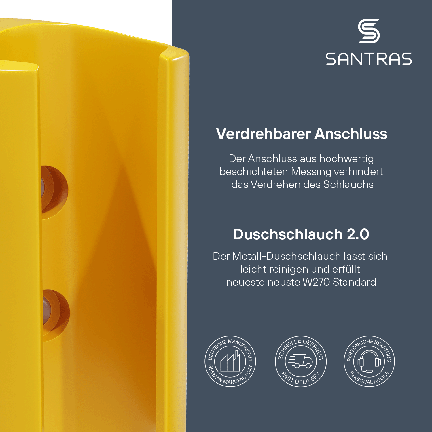 SANTRAS® Wandhalterung in Gelb