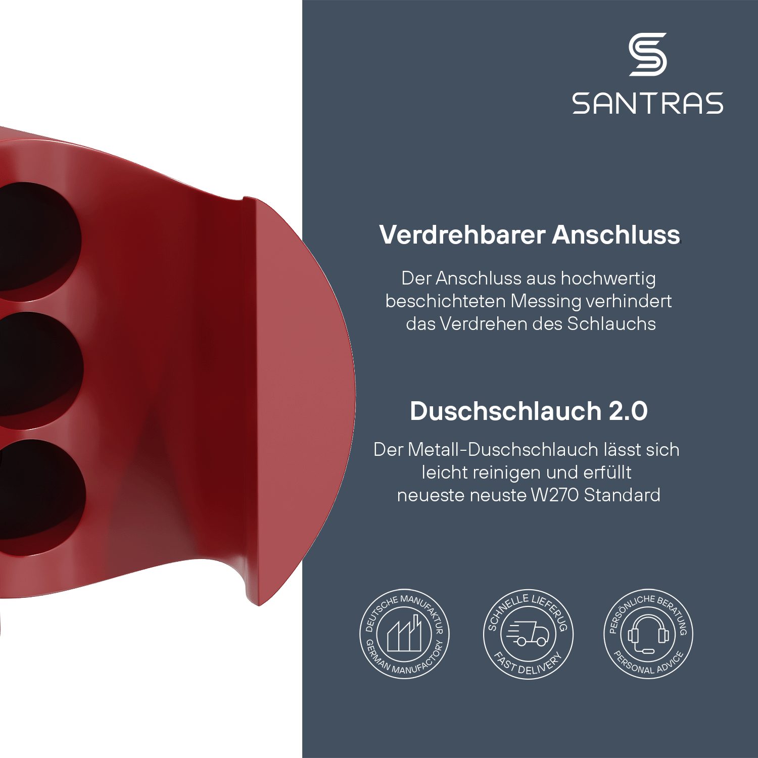 SANTRAS® Wandhalterung in Rot