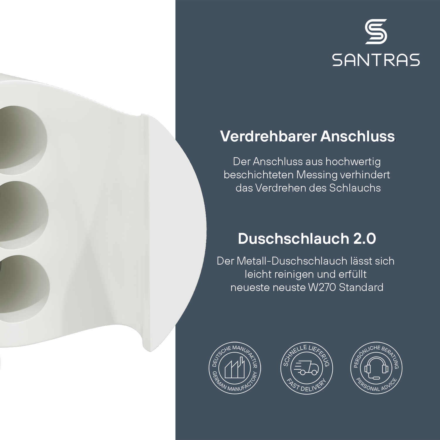 SANTRAS® Wandhalterung in Weiß