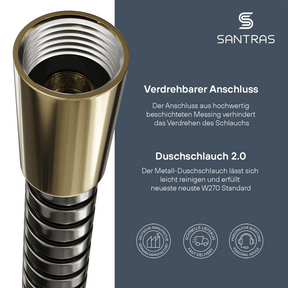SANTRAS® Metallschlauch in Aranja / Edelmessing