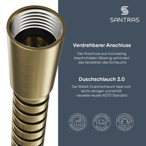 SANTRAS® Metallschlauch in Bronze