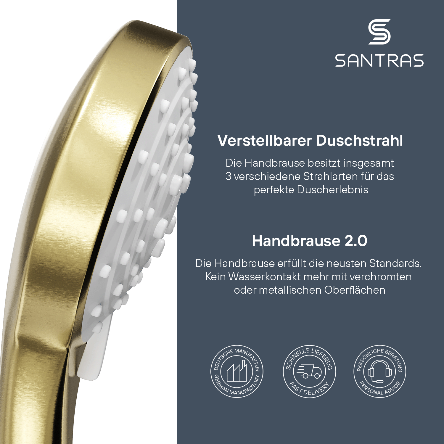 SANTRAS® Handbrause Sina in Bronze