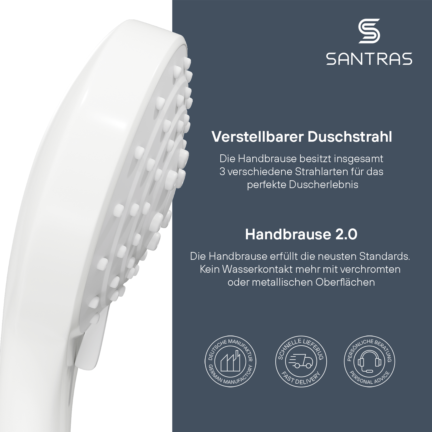 SANTRAS® Handbrause Sina in Weiß