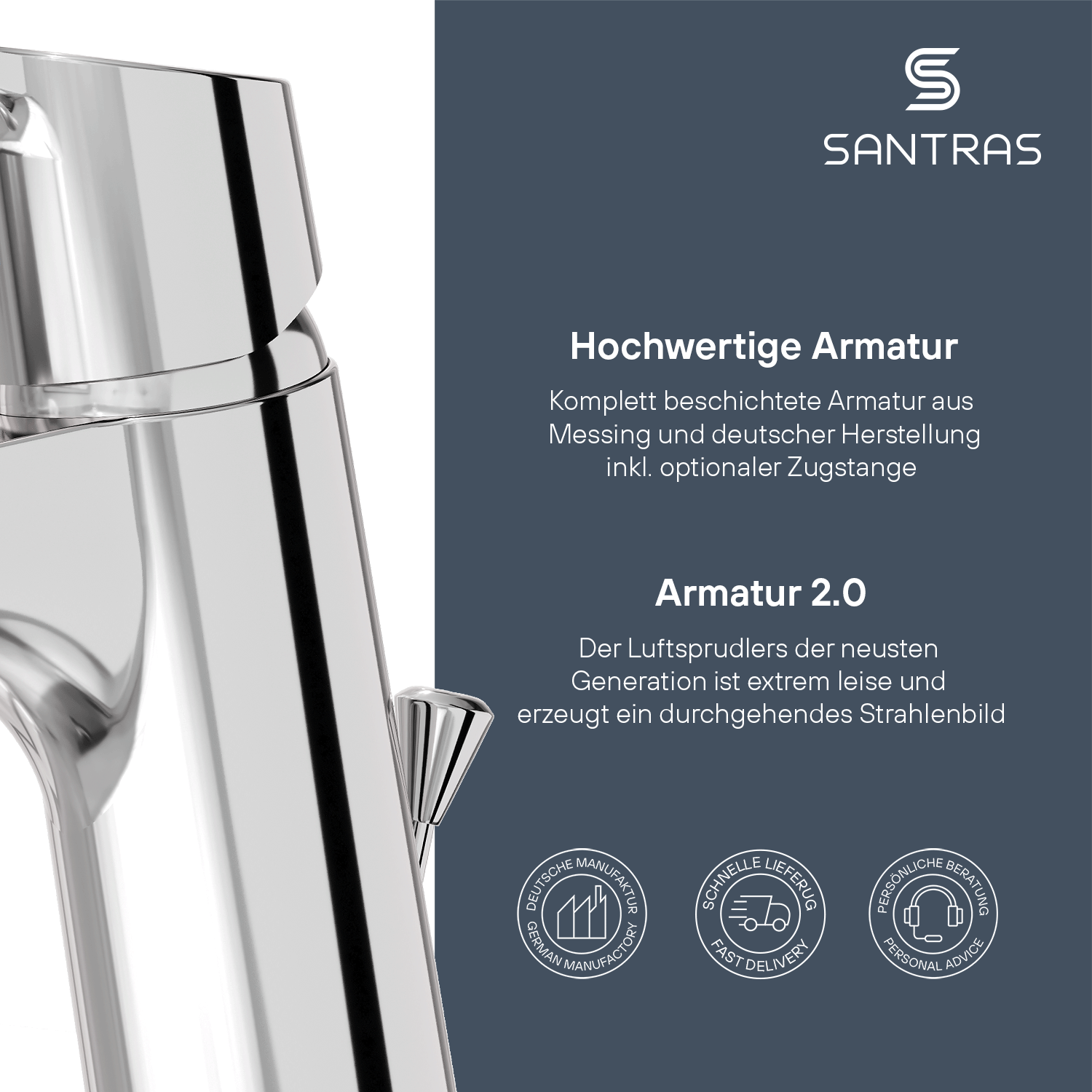 SANTRAS® Waschtischarmatur in Chrom
