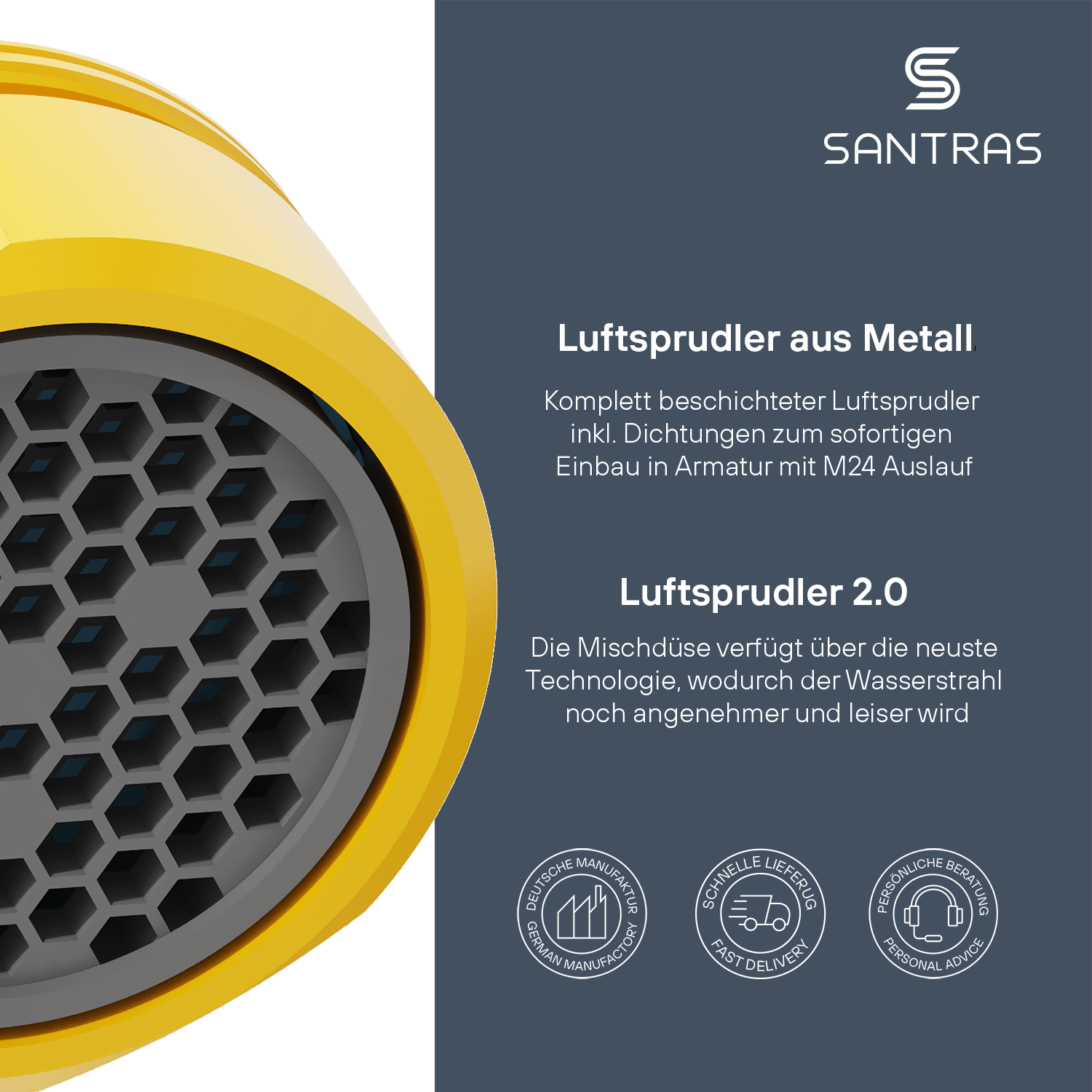 SANTRAS® Luftsprudler M24 in Gelb