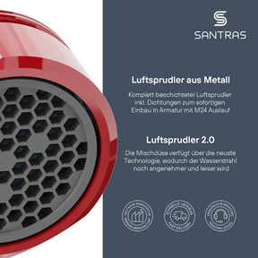 SANTRAS® Luftsprudler M24 in Rot