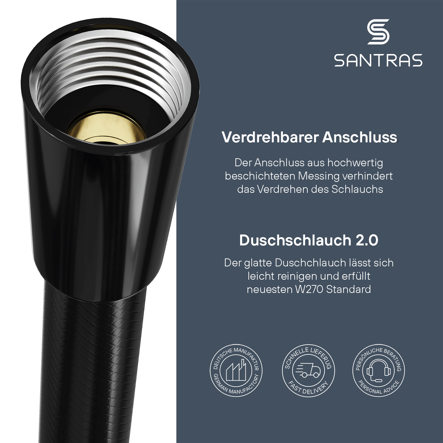 SANTRAS® Kunststoffschlauch in Schwarz