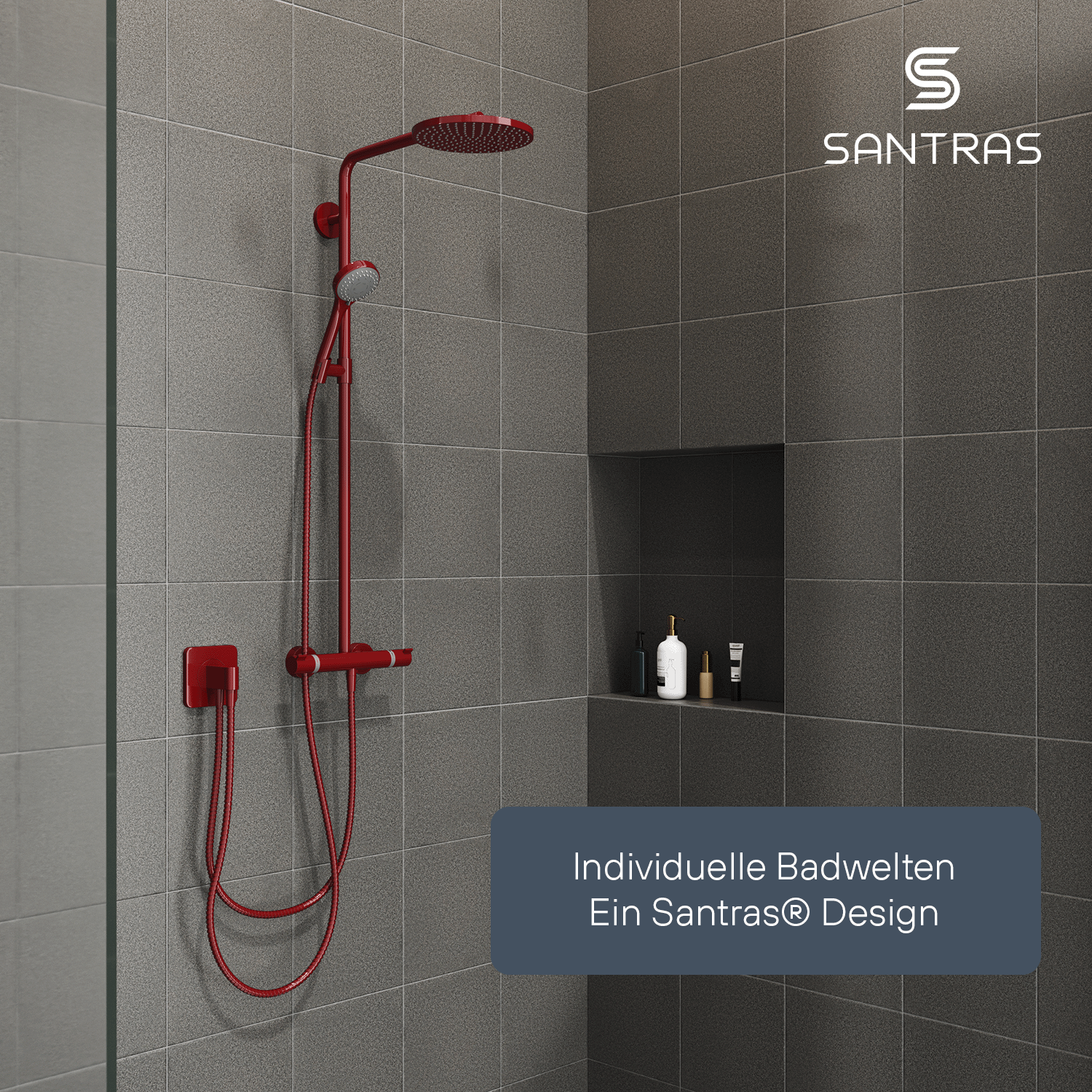 SANTRAS® Metallschlauch in Rot