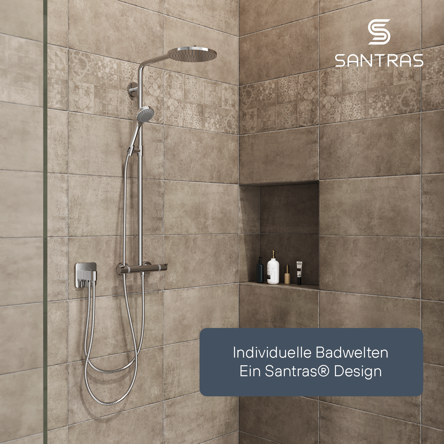 SANTRAS® Metallschlauch Mutter x Mutter in Chrom