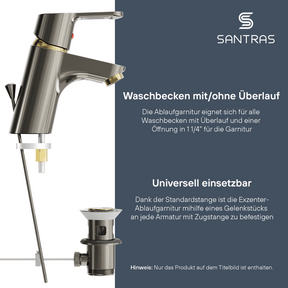 SANTRAS® Exzenter-Ablaufgarnitur in Aranja / Edelmessing