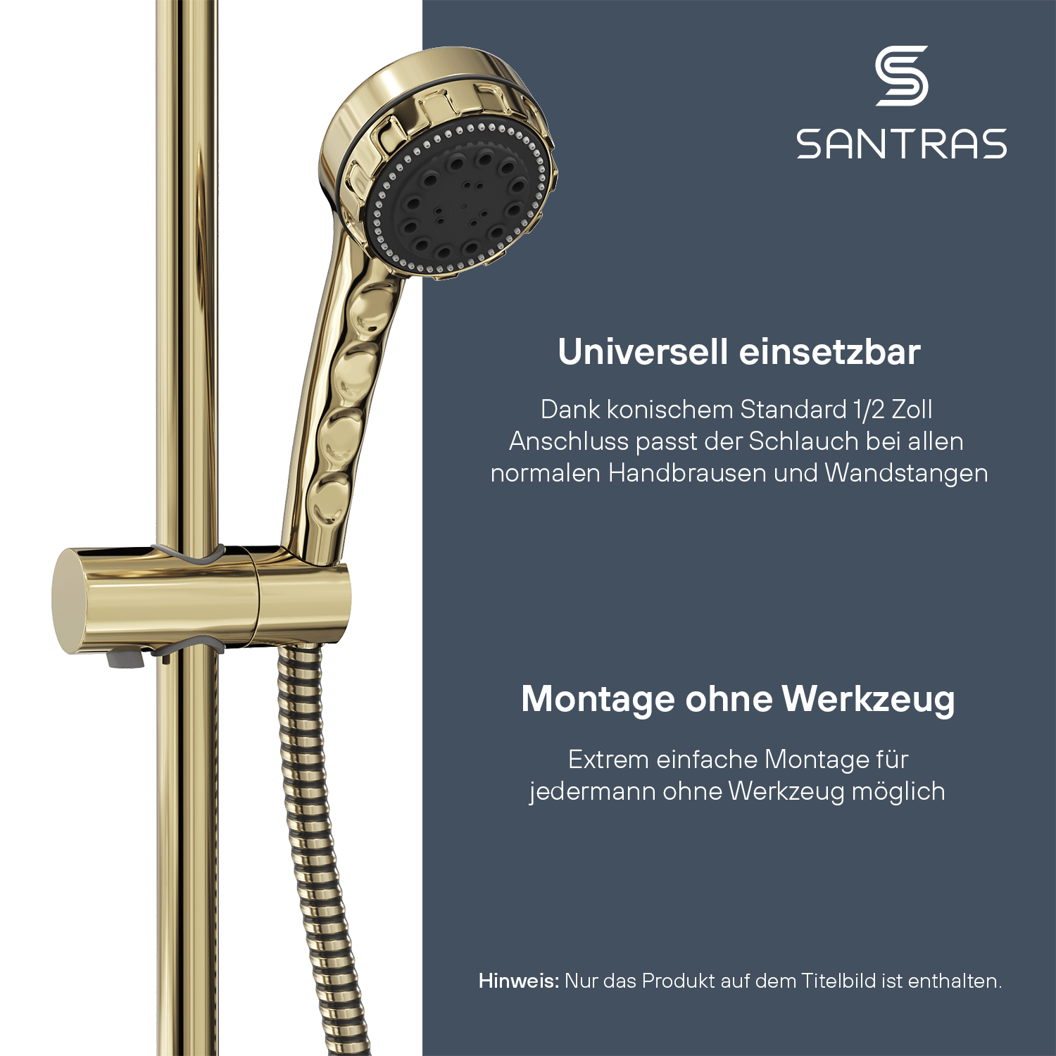 SANTRAS® Kunststoffschlauch in Edelmessing