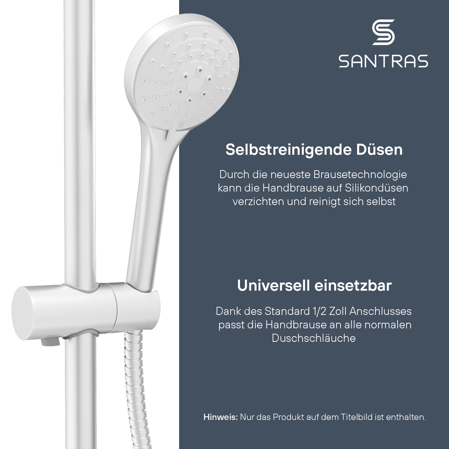 SANTRAS® Handbrause Sina in Chrom-Matt