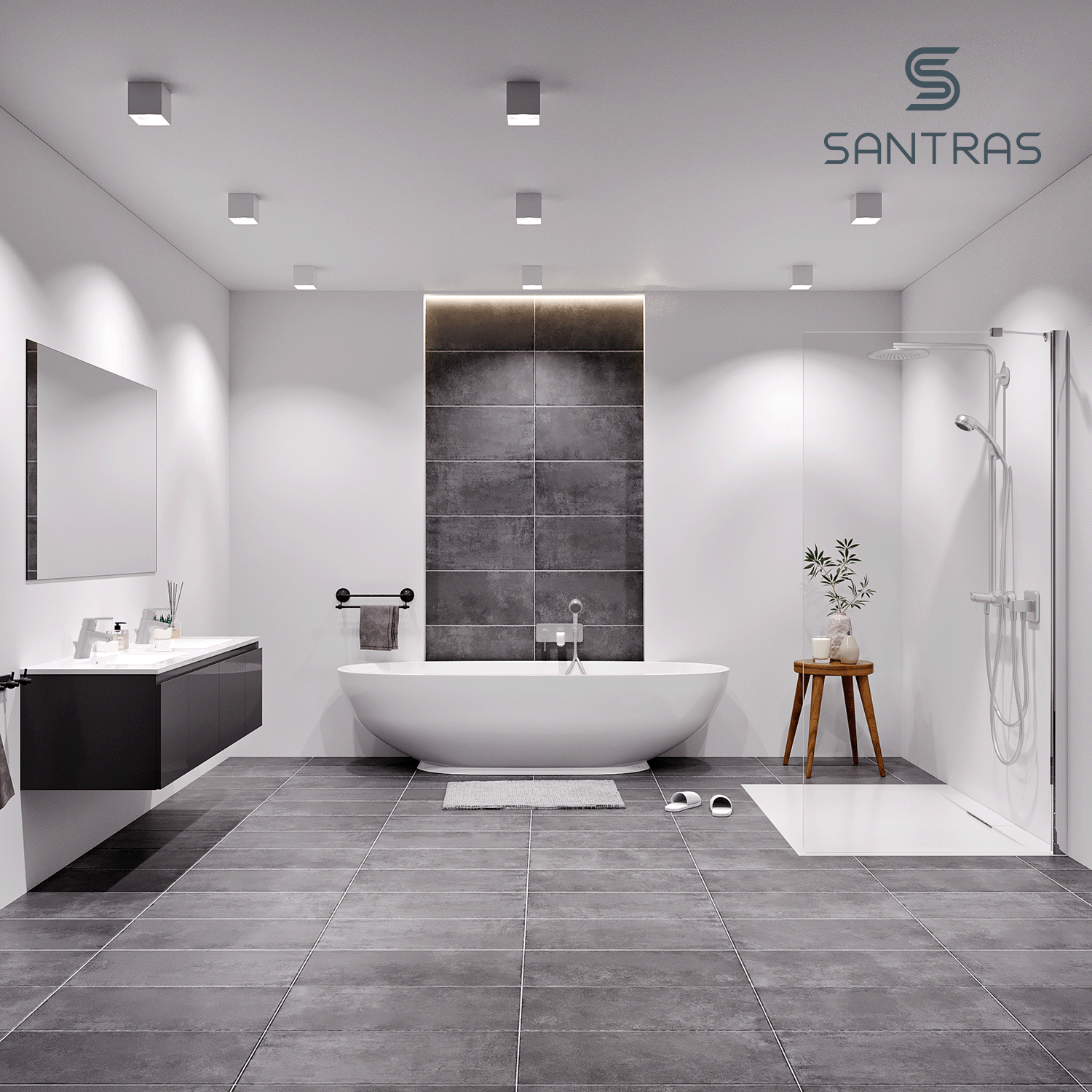 SANTRAS® Handbrause Sina in Chrom-Matt