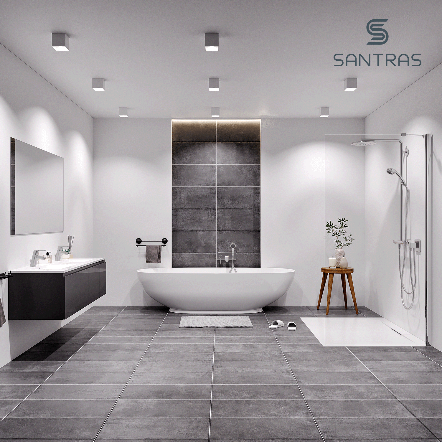 SANTRAS® Exzenter-Ablaufgarnitur in Chrom